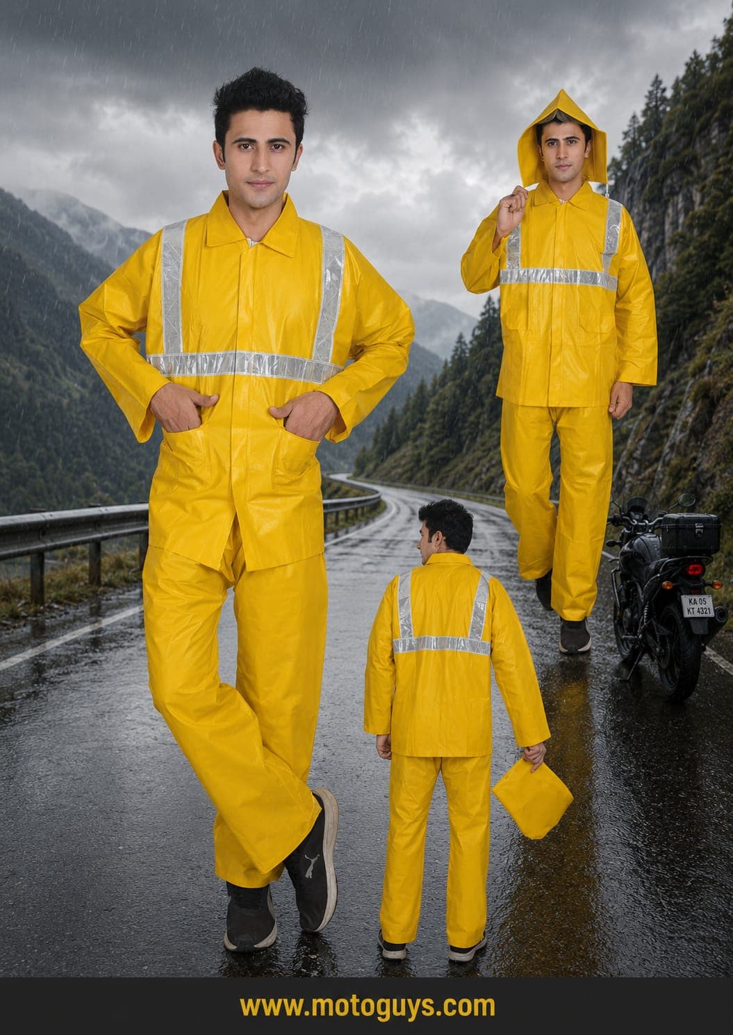 Reflective Rain Cover Yellow 0.18mm - Front